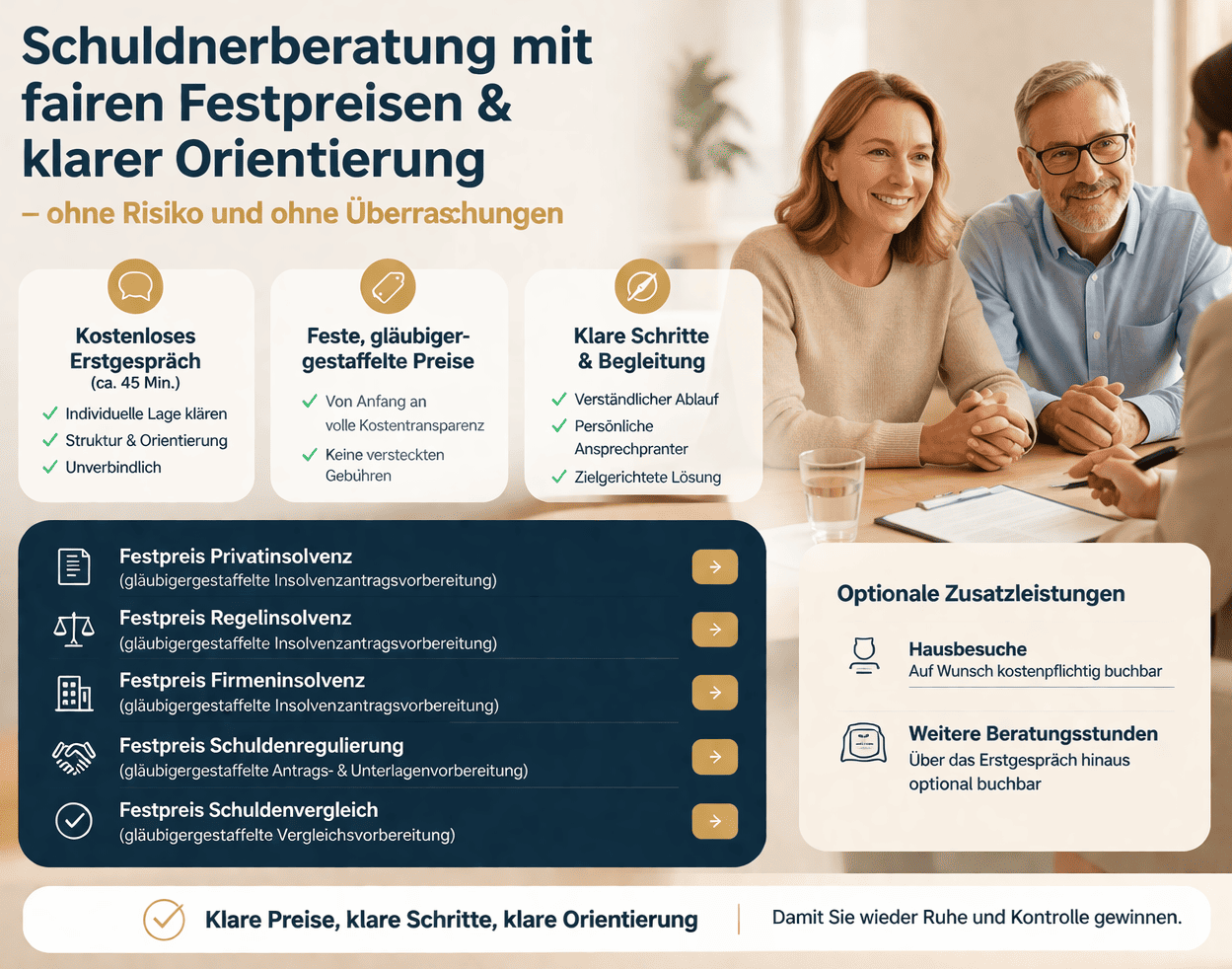Schuldnerberatung Preisinformationen