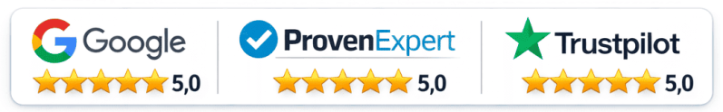 Bewertungen von Google, ProvenExpert und Trustpilot – Schuldnerberatung Stefan Habermann